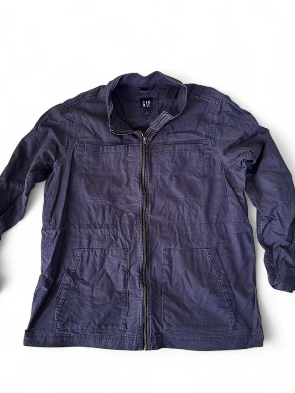 GAP Dark Navy Zip Utility Chore Jacket